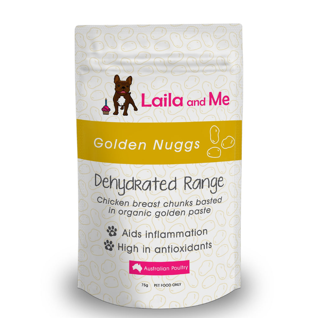 Laila & Me Golden Nuggs Dried Chicken with Golden Paste Dog Treats - 75g