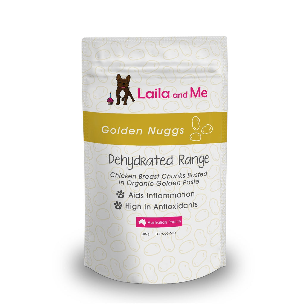 Laila & Me Golden Nuggs Dried Chicken with Golden Paste Dog Treats - 200g