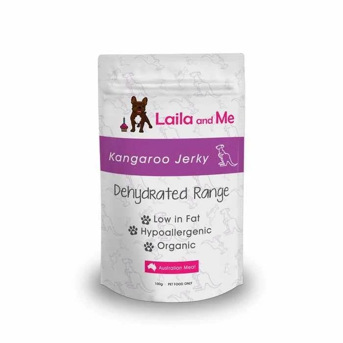 Laila & Me Dehydrated Kangaroo Jerky Dog Treat - 140g