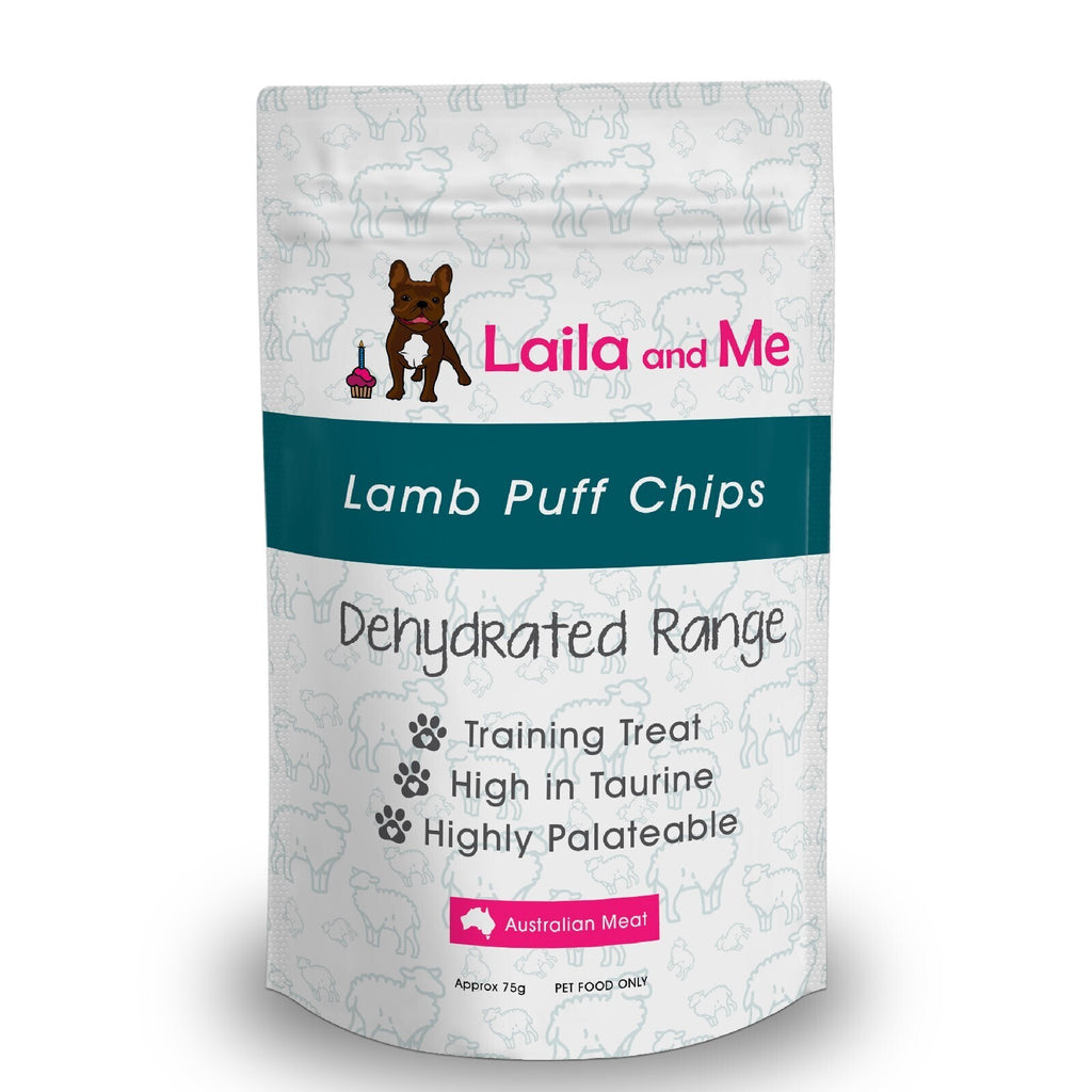 Laila & Me Dehydrated Lamb Chips with 100% Lamb for Cats & Dogs - 75g