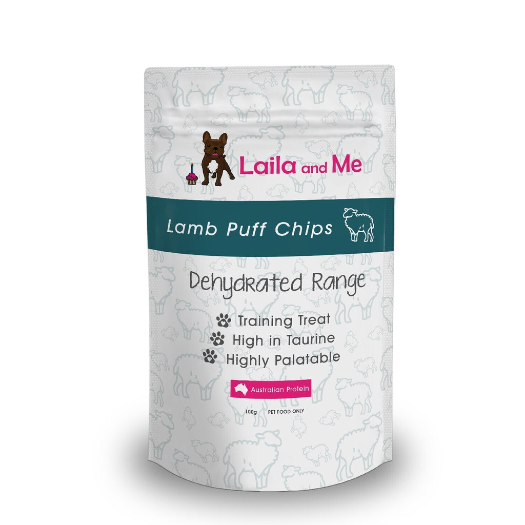 Laila & Me Dehydrated Lamb Chips with 100% Lamb for Cats & Dogs - 100g