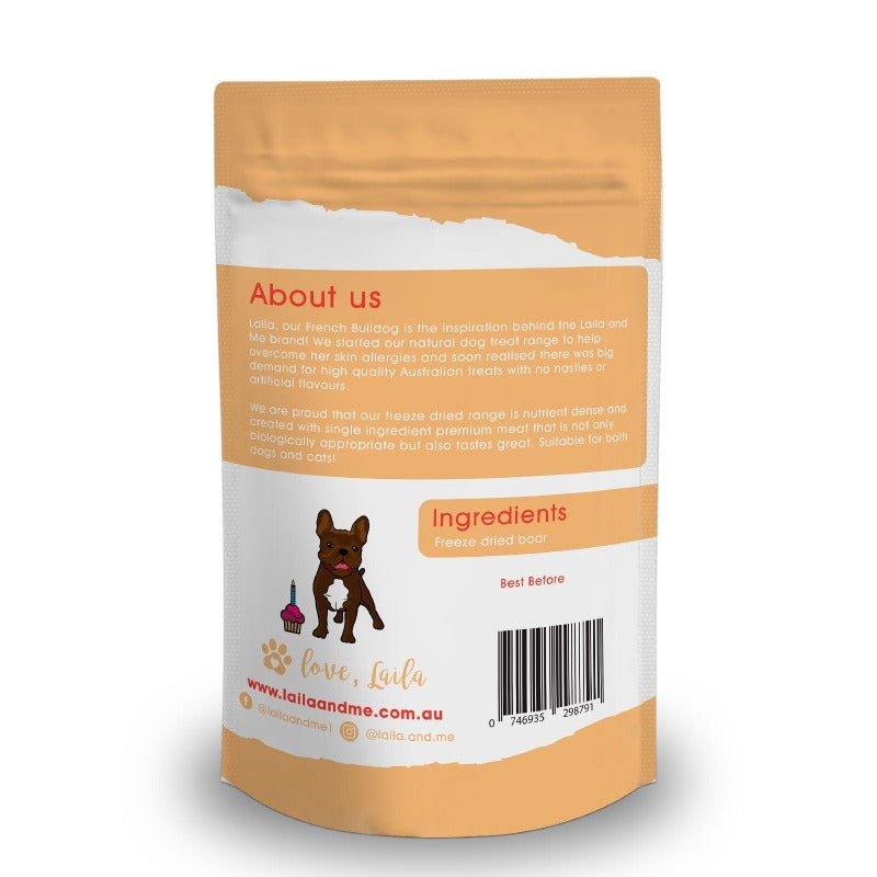 Laila & Me Freeze Dried Wild Boar Treats - 140g