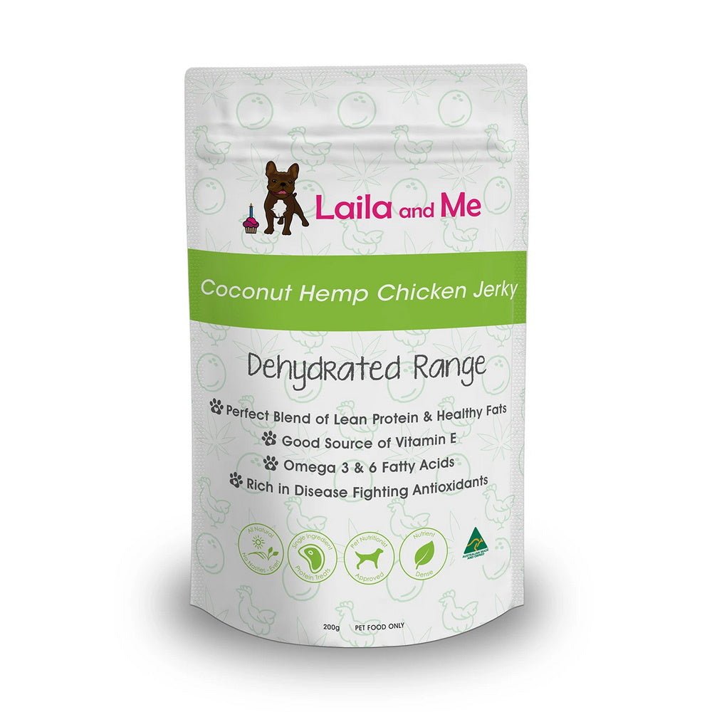 Laila & Me Dehydrated Coconut and Hemp Chicken Jerky - 200g