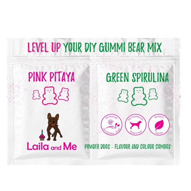 Laila & Me Pink Pitaya & Green Spurilina Duo Gummies