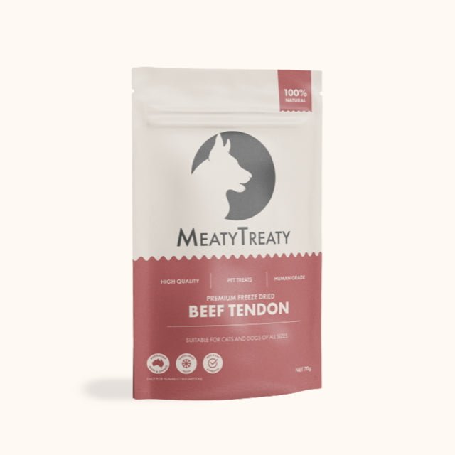 Meaty Treaty Australian Freeze Dried Beef Tendon Dog Treats - 70g