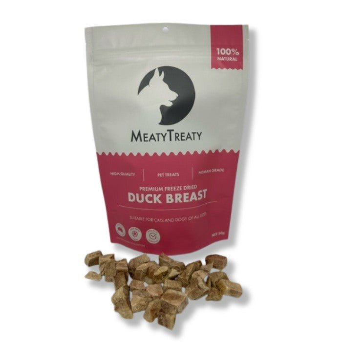 Meaty Treaty Freeze Dried Duck Breast Cat & Dog Treats - 50g