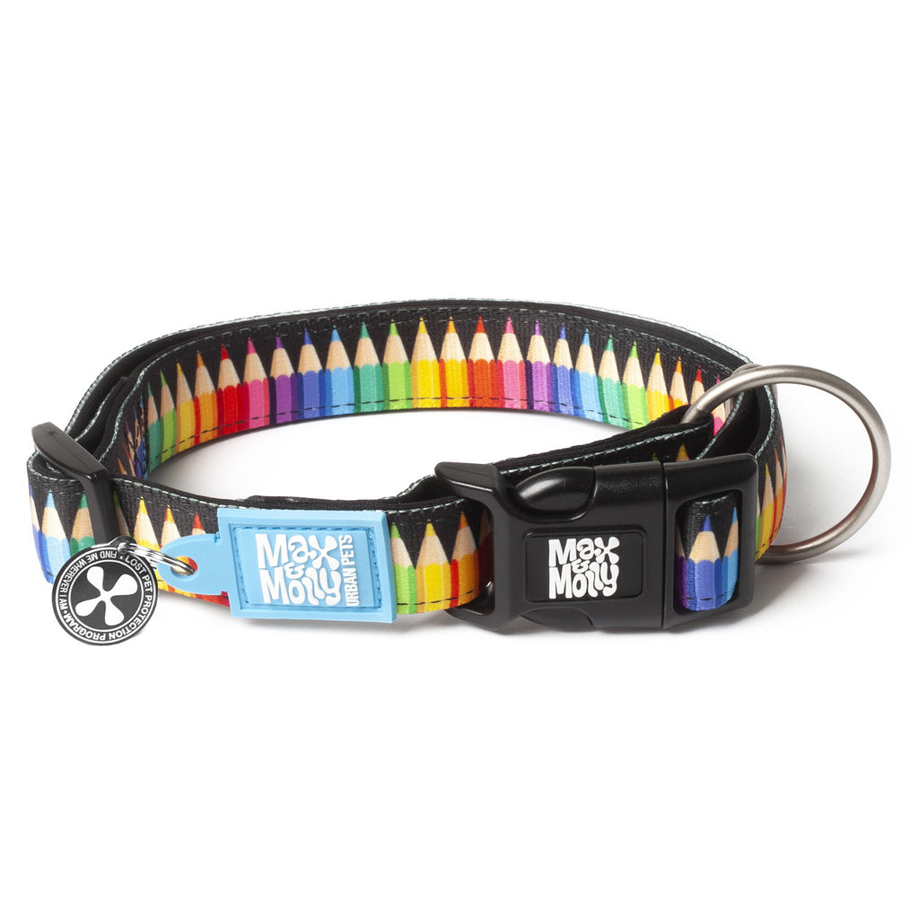 Max & Molly Smart ID Dog Collar - Crayons