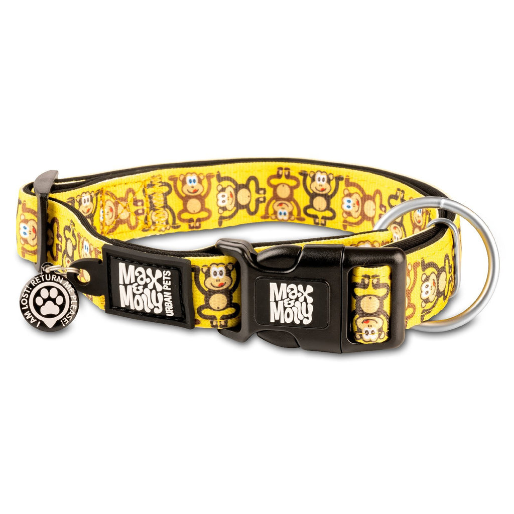 Max & Molly Smart ID Dog Collar - Monkey Magic