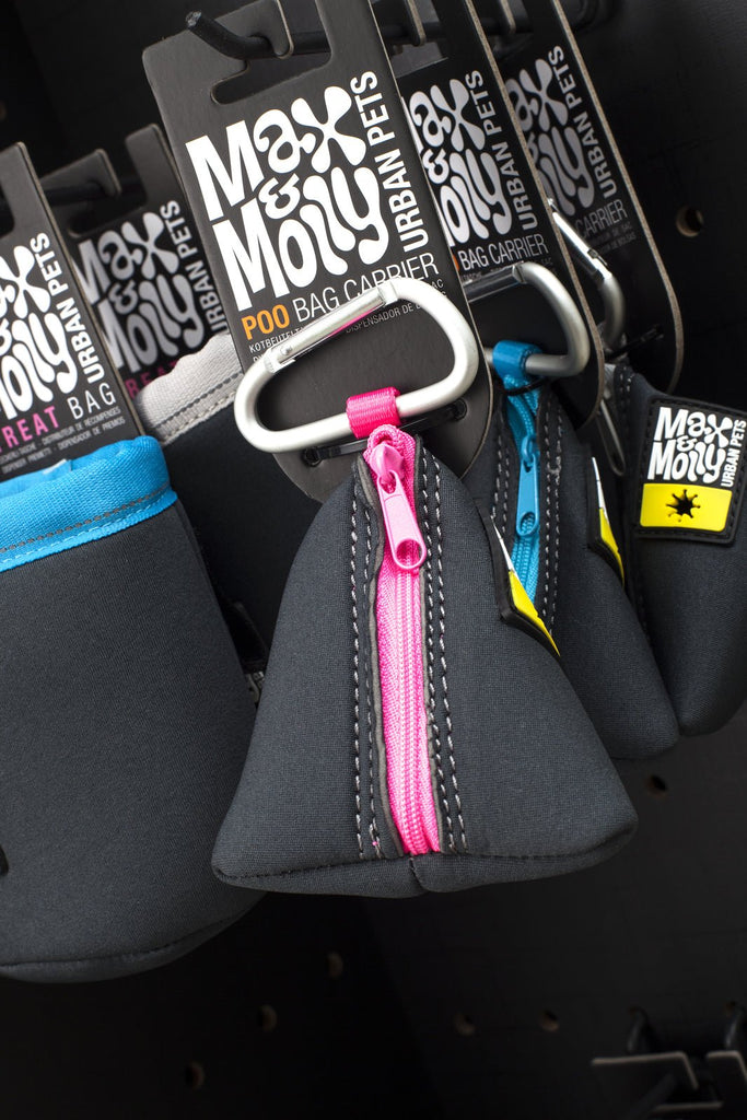 Max & Molly Neoprene Poop Bag Holder Triangle - Pink