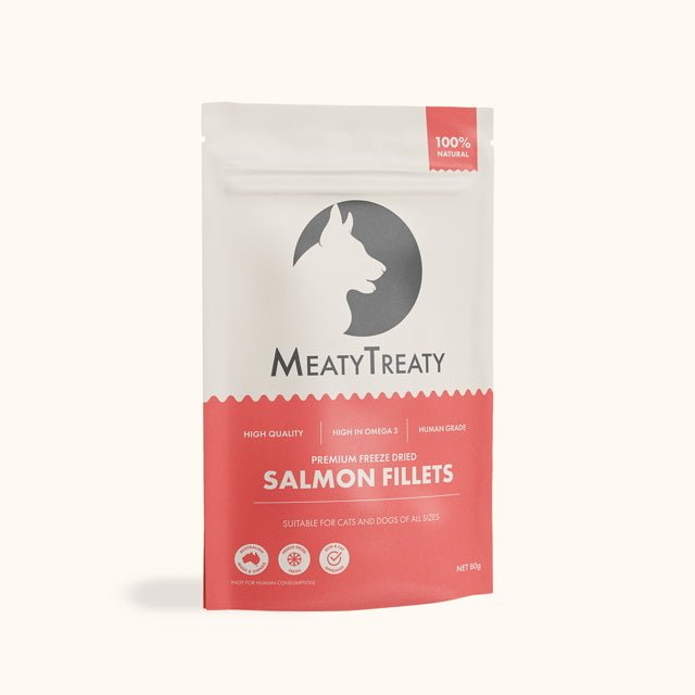 Meaty Treaty Freeze Dried Australian Salmon Fillet Cat & Dog Treats - 80g
