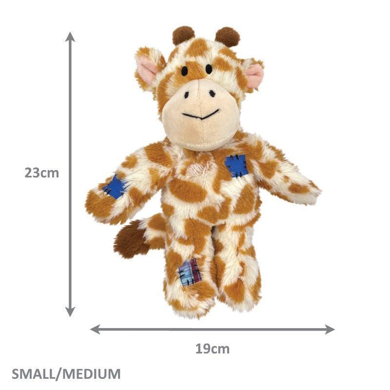 KONG Wild Knots Giraffe Tug & Snuggle Plush Dog Toy x 3 Units