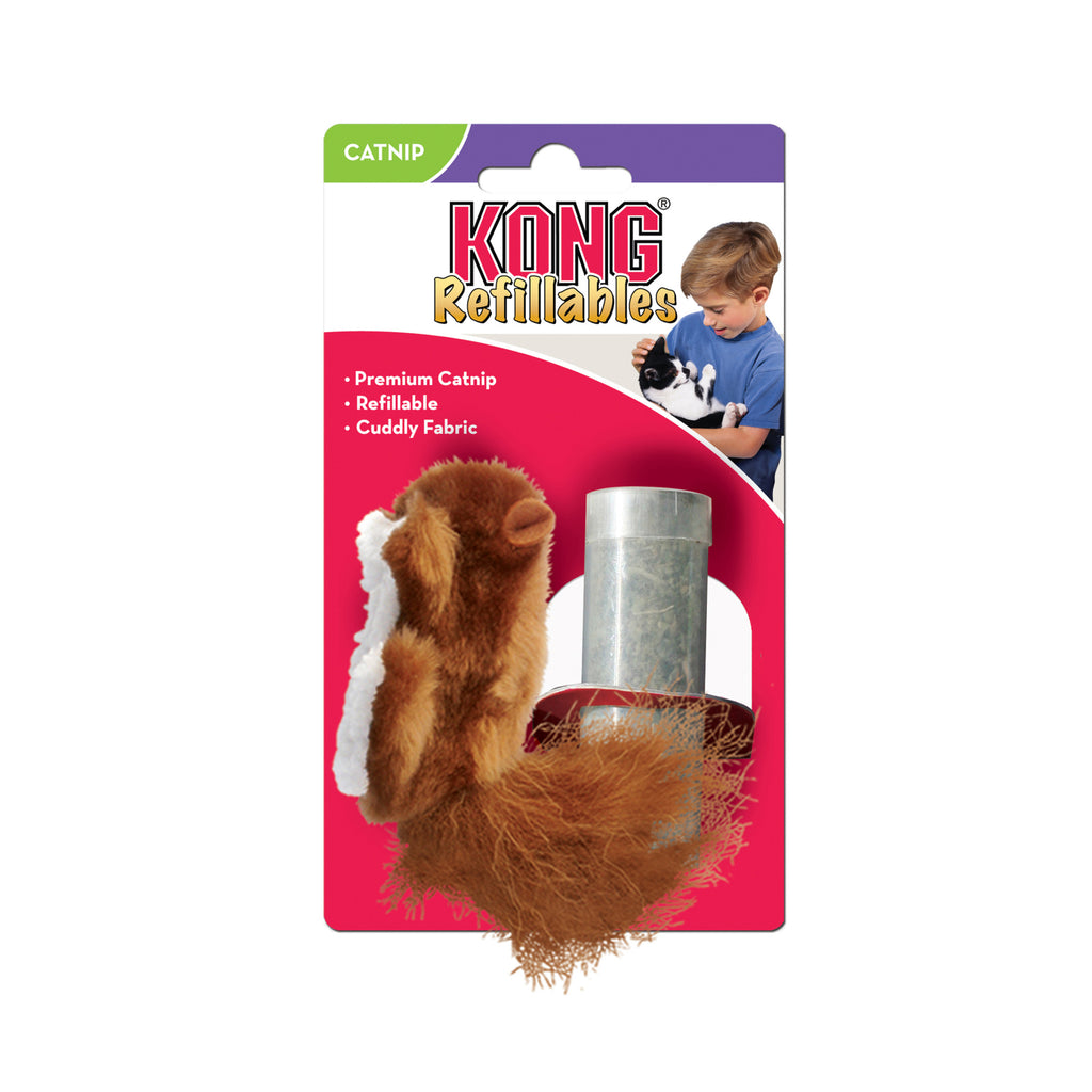 KONG Squirrel Refillables Catnip Toy - 3 Units
