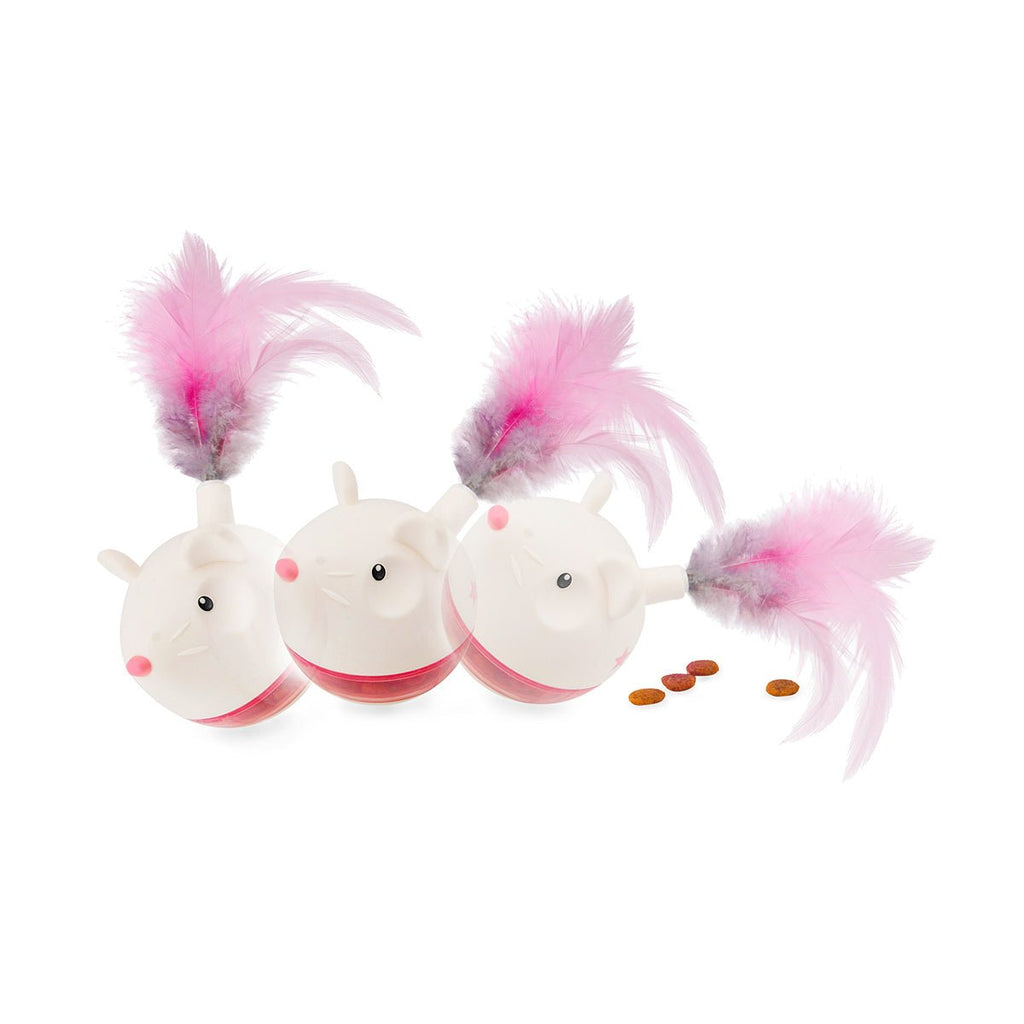 Pegstages Hunt 'N Swat Treat Tumbler Cat Toy - Pink