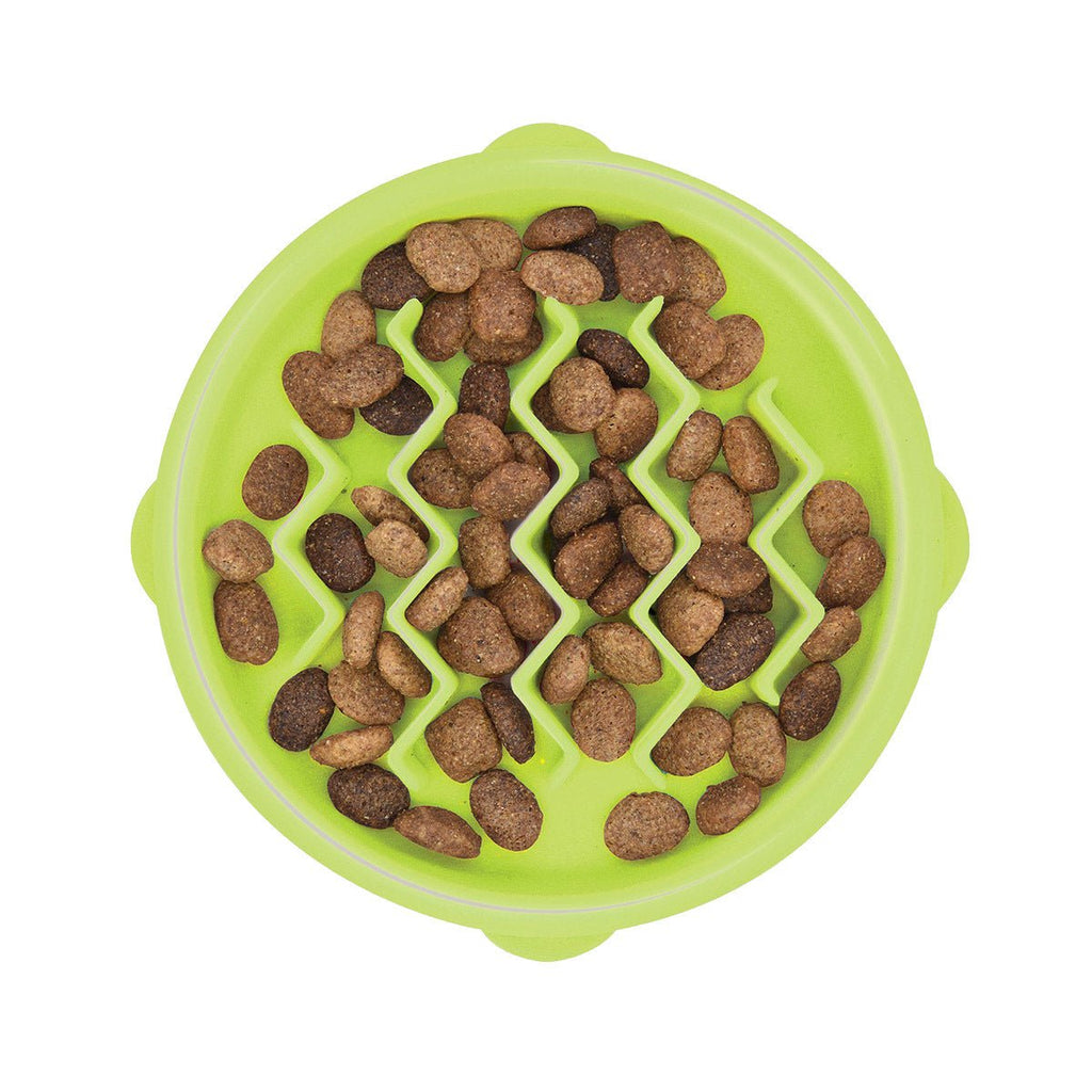 Petstages Kitty Slow Feeder Cat Bowl - Green - X-Small