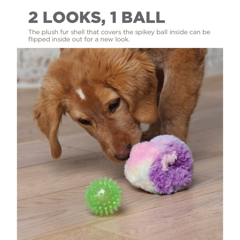 Outward Hound Reversi-Balls 2-in1- Plush & Ball Dog Toy - Monkey