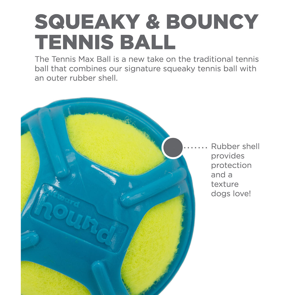 Outward Hound Tennis Max Fetch Dog Ball with Rubber Shell