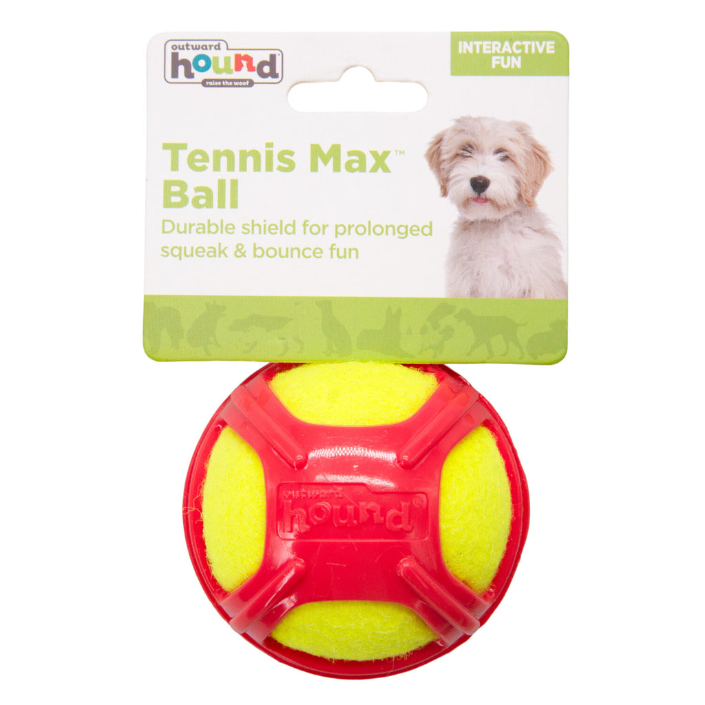 Outward Hound Tennis Max Fetch Dog Ball with Rubber Shell