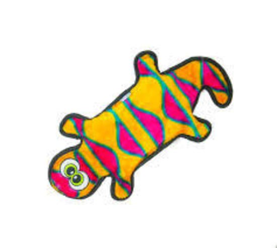 Outward Hound Invincible Gecko Orange/Pink Squeaker Dog Toy