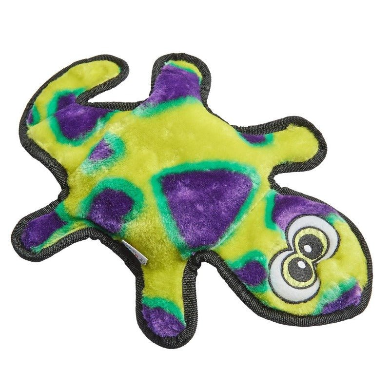 Outward Hound Invincible Gecko Green/Purple Squeaker Dog Toy
