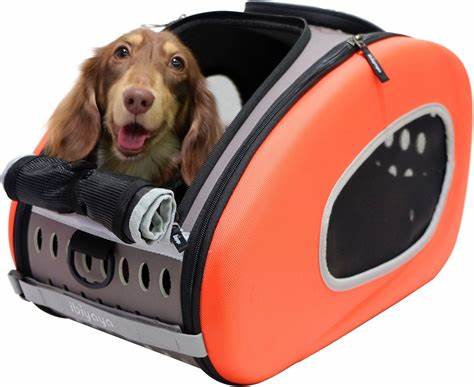 Ibiyaya EVA Pet Carrier/Wheeled Carrier - Tangerine