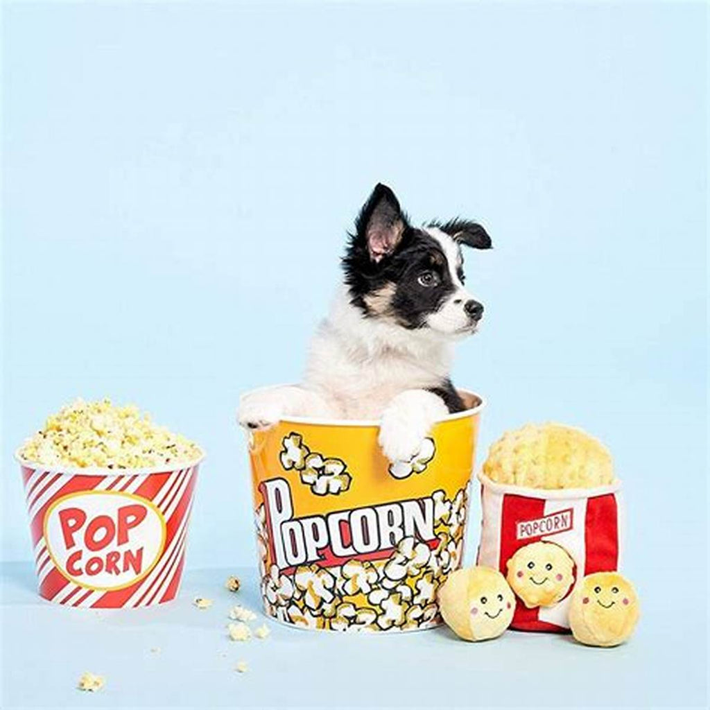 Zippy Paws Burrow Interactive Dog Toy - Popcorn in a Bucket