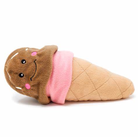 Zippy Paws NomNomz Squeaker Dog Toy - Ice Cream