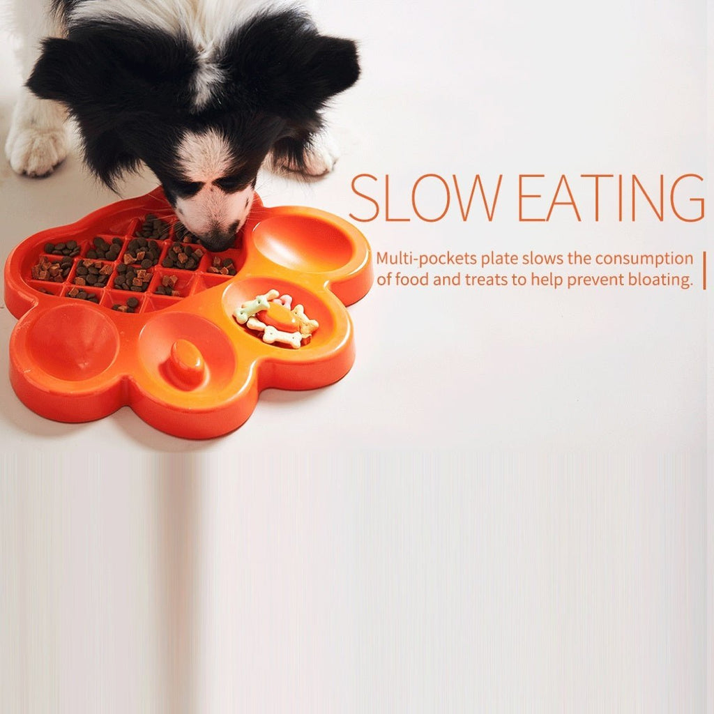 Pet DreamHouse PAW Slow Feeder Wet & Dry Food Bowl