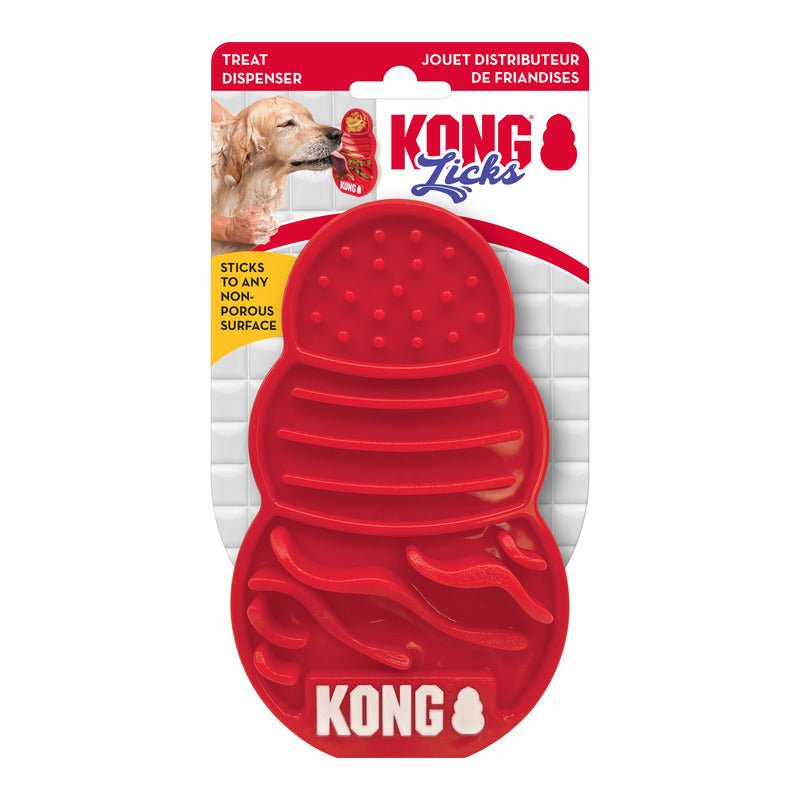 KONG Licks Mat Slow Feeder Lick Mat with Suction Pads - 3 Pack