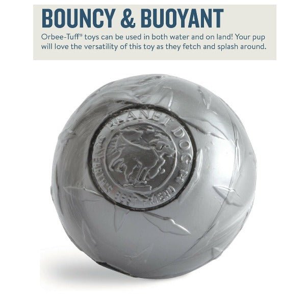 Planet Dog Orbee-Tuff Diamond Plate Treat-Dispensing Dog Toy - Silver
