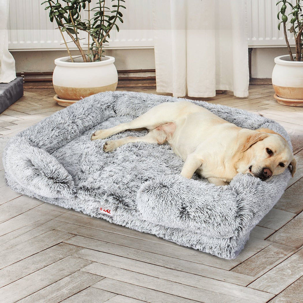 PaWz Pet Bed Orthopedic Sofa Dog Bed - Light Grey - L
