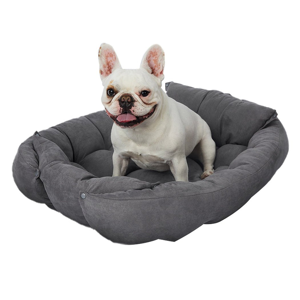 PaWz 2 Way Use Dog & Cat Soft Warm Pet Bed - Grey - S