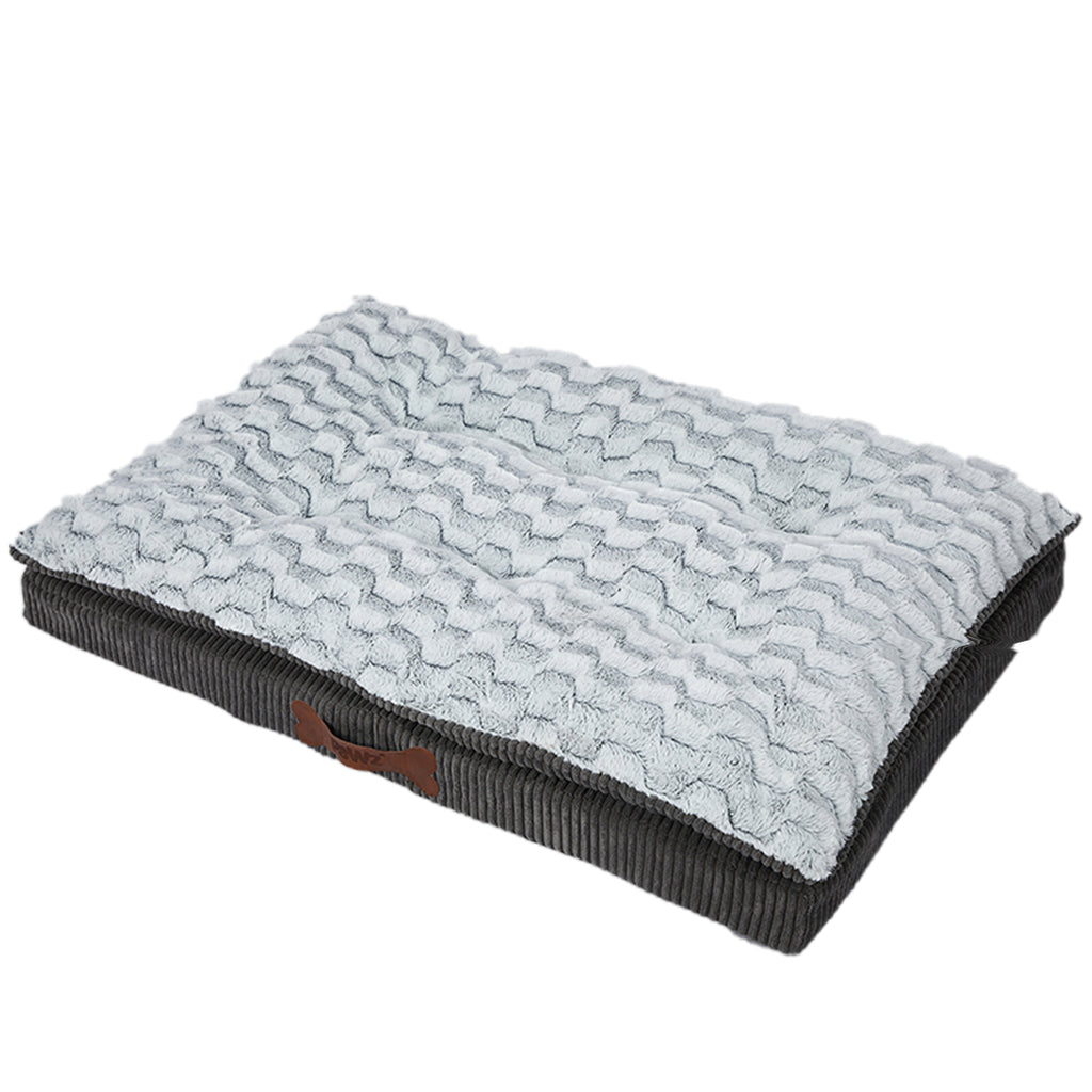 Dog Calming Bed Warm Soft Plush Comfy Sleeping Kennel Cave Memory Foam Mattress - L