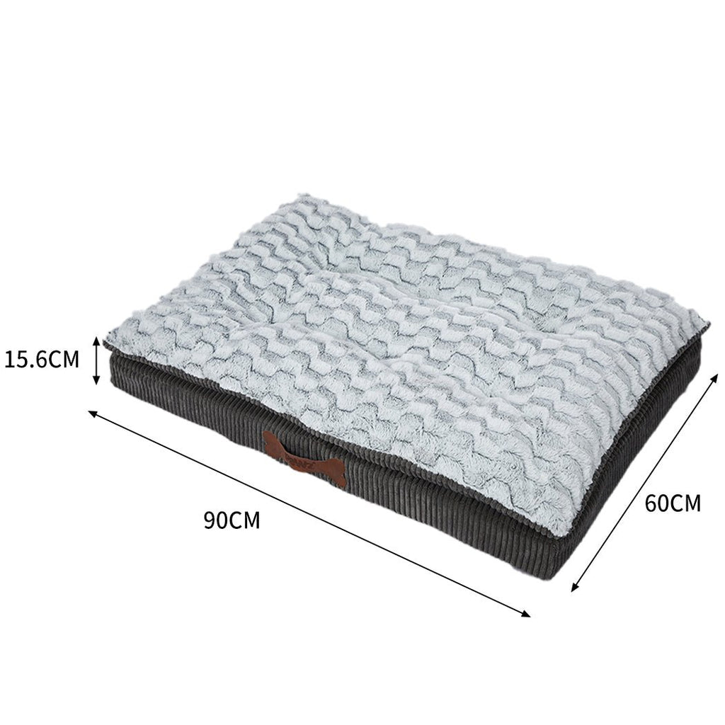Dog Calming Bed Warm Soft Plush Comfy Sleeping Kennel Cave Memory Foam Mattress M