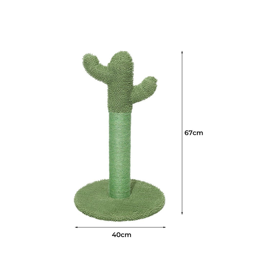 PaWz 67cm Cactus Cat Scratching Post - Green
