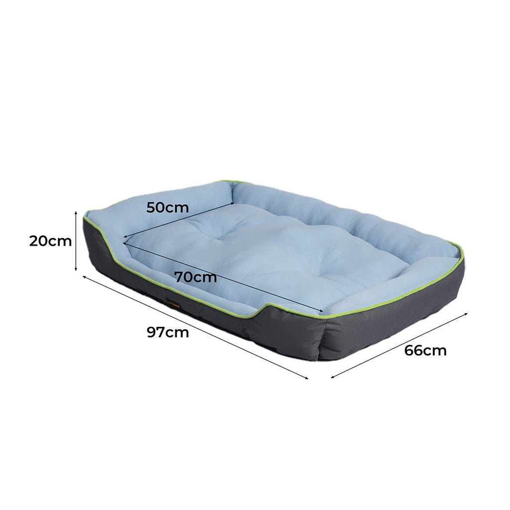 PaWz Pet Cooling Bed Sofa Mat Bolster Insect Prevention Summer - Grey - L