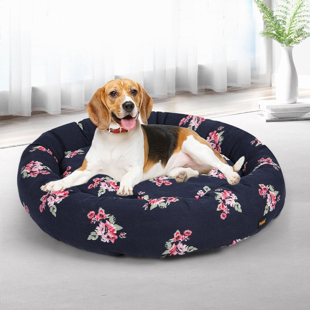 PaWz Dog Calming Bed Pet Cat Washable Portable Round Kennel Summer Outdoor L
