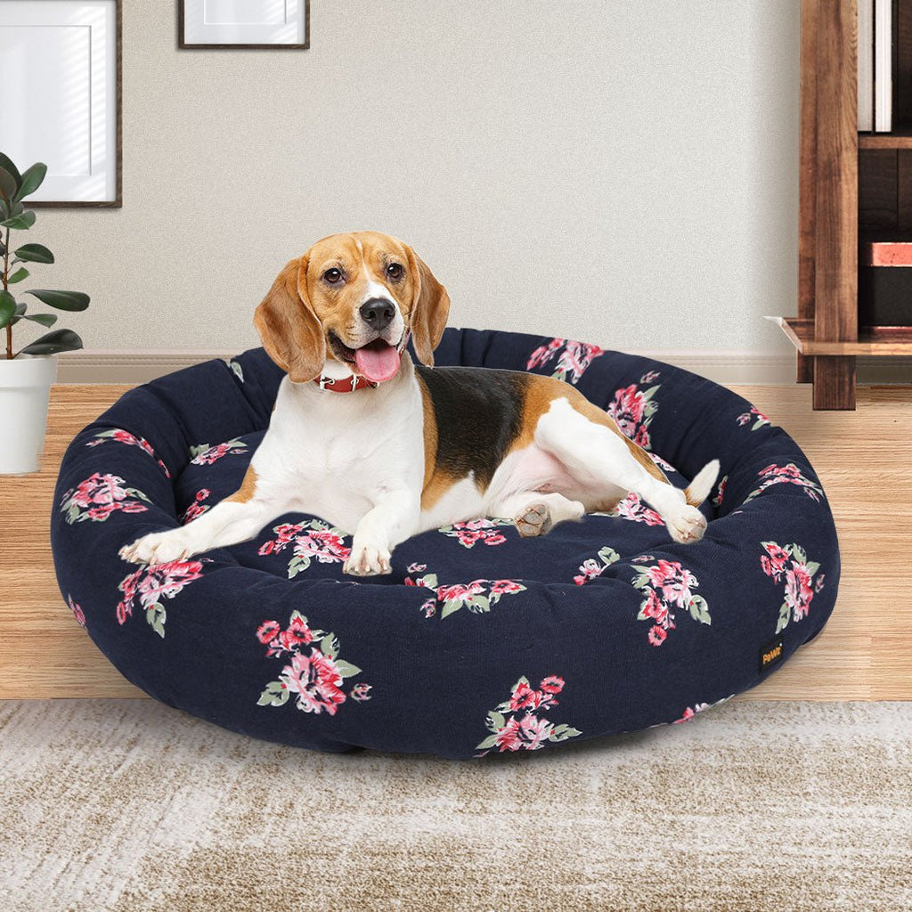 PaWz Dog Calming Bed Pet Cat Washable Portable Round Kennel Summer Outdoor L