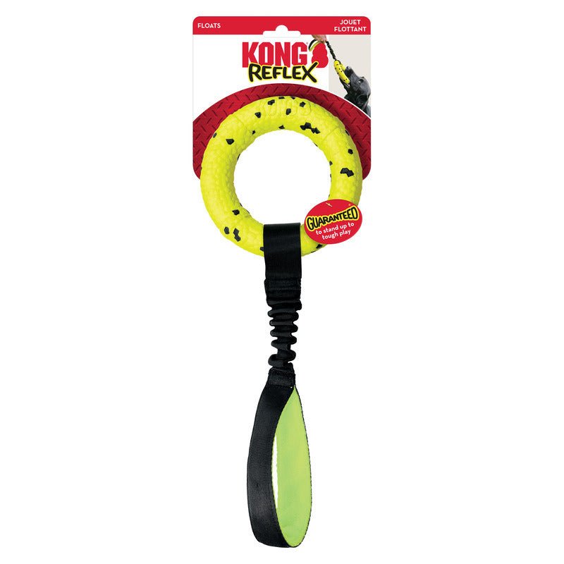 KONG Reflex Bite Defying Floating Dog Toy - Reflex Tug - 3 Units