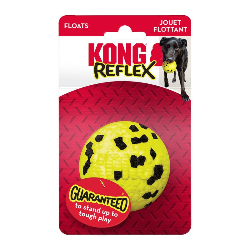 KONG Reflex Bite Defying Floating Dog Toy - Ball Large - 3 Pack
