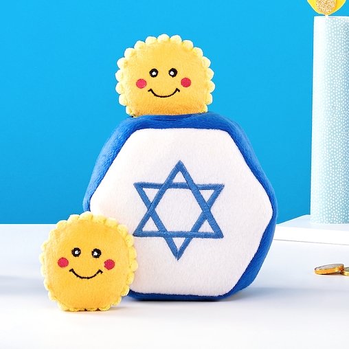 Zippy Paws Zippy Burrow Interactive Dog Toy - Hanukkah Burrow - Star of David