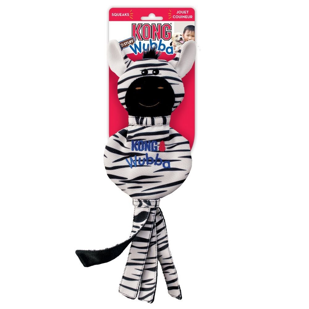 KONG Wubba No Stuff Zebra - 3 Units