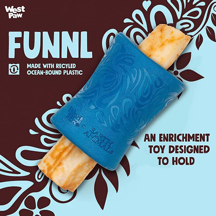 West Paw Funnl Dog Treat & Chew Hiding Toy for Moderate Chewers