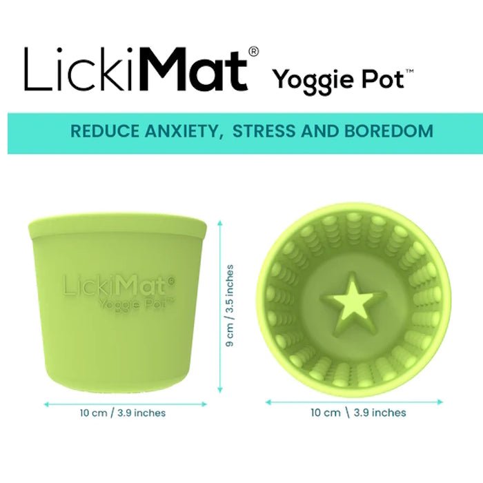 Lickimat Yoggie Pot Slow Feeder Dog Bowl for Wet & Dry Food