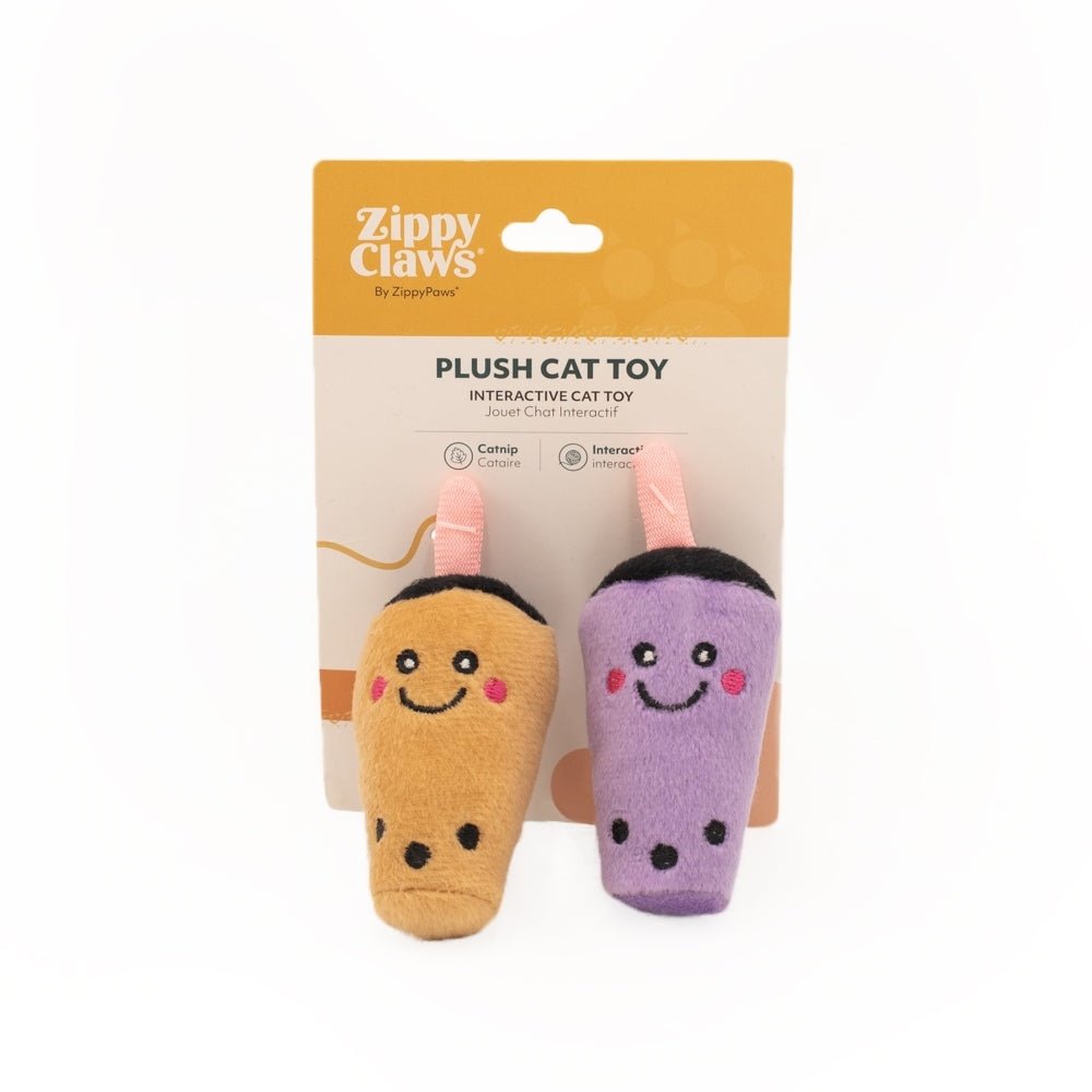 Zippy Paws ZippyClaws NomNomz Cat Toy - Milk Tea and Taro