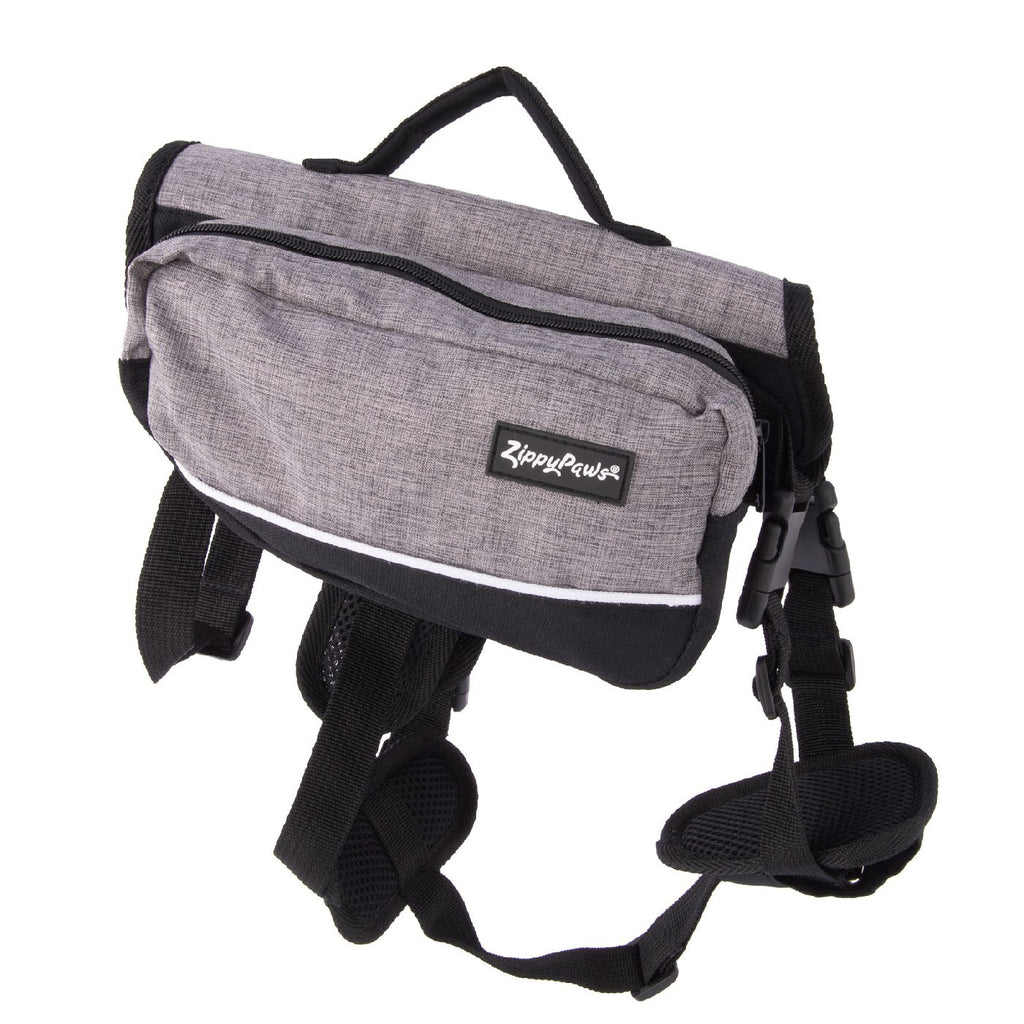 Zippy Paws Dog Backpack - Graphite Grey - Small