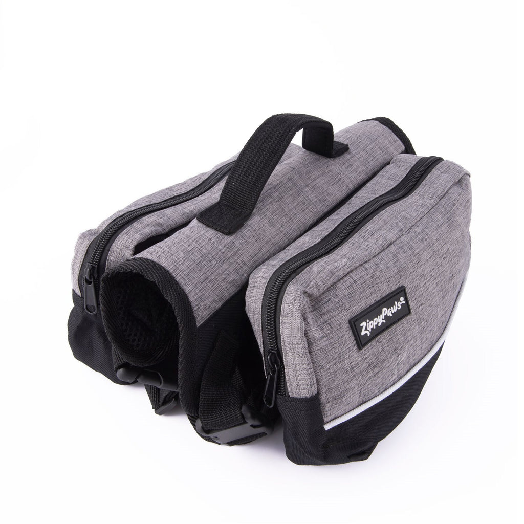 Zippy Paws Dog Backpack - Graphite Grey - Small