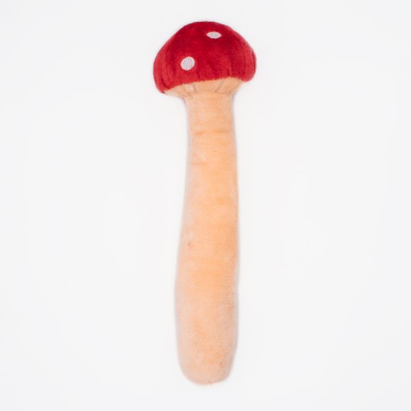 Zippy Paws Plush Squeaky Jigglerz Dog Toy - Mushroom