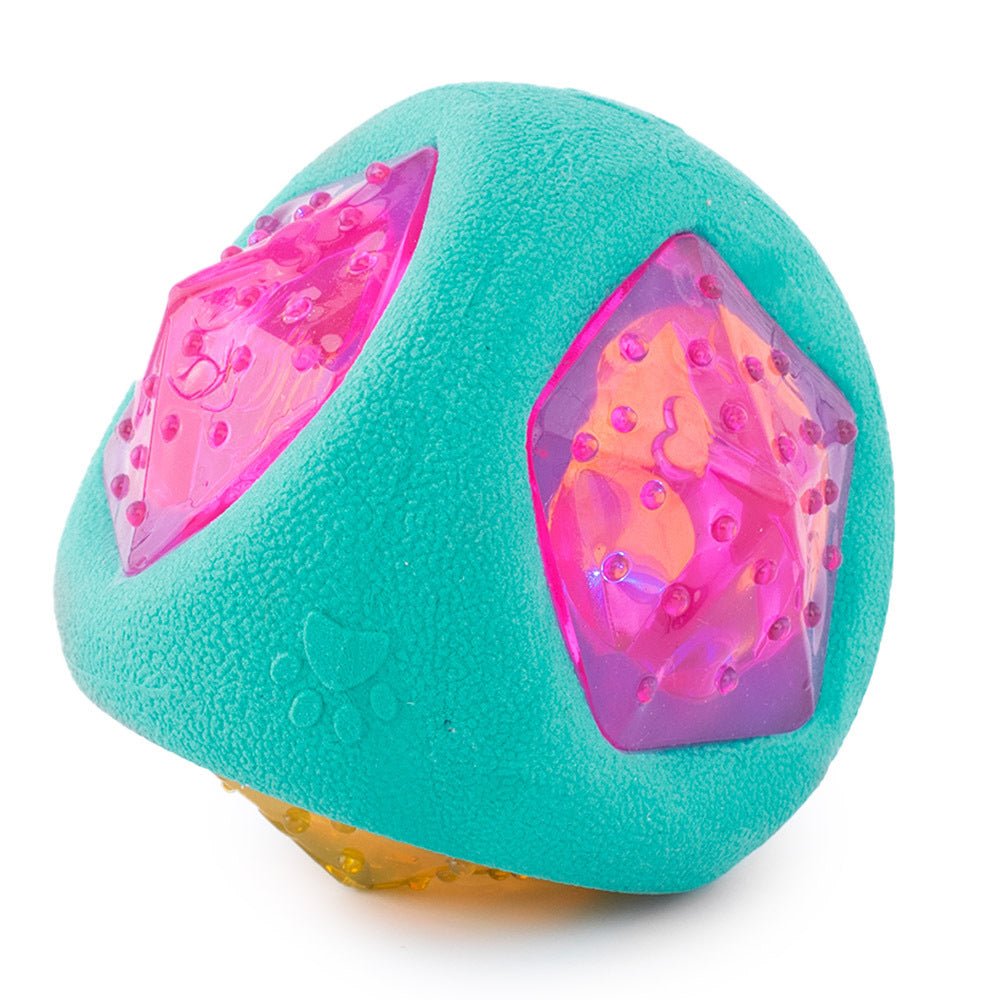 Zippy Paws ZippyTuff Crunch Dog Toy - LED Light Up Ball