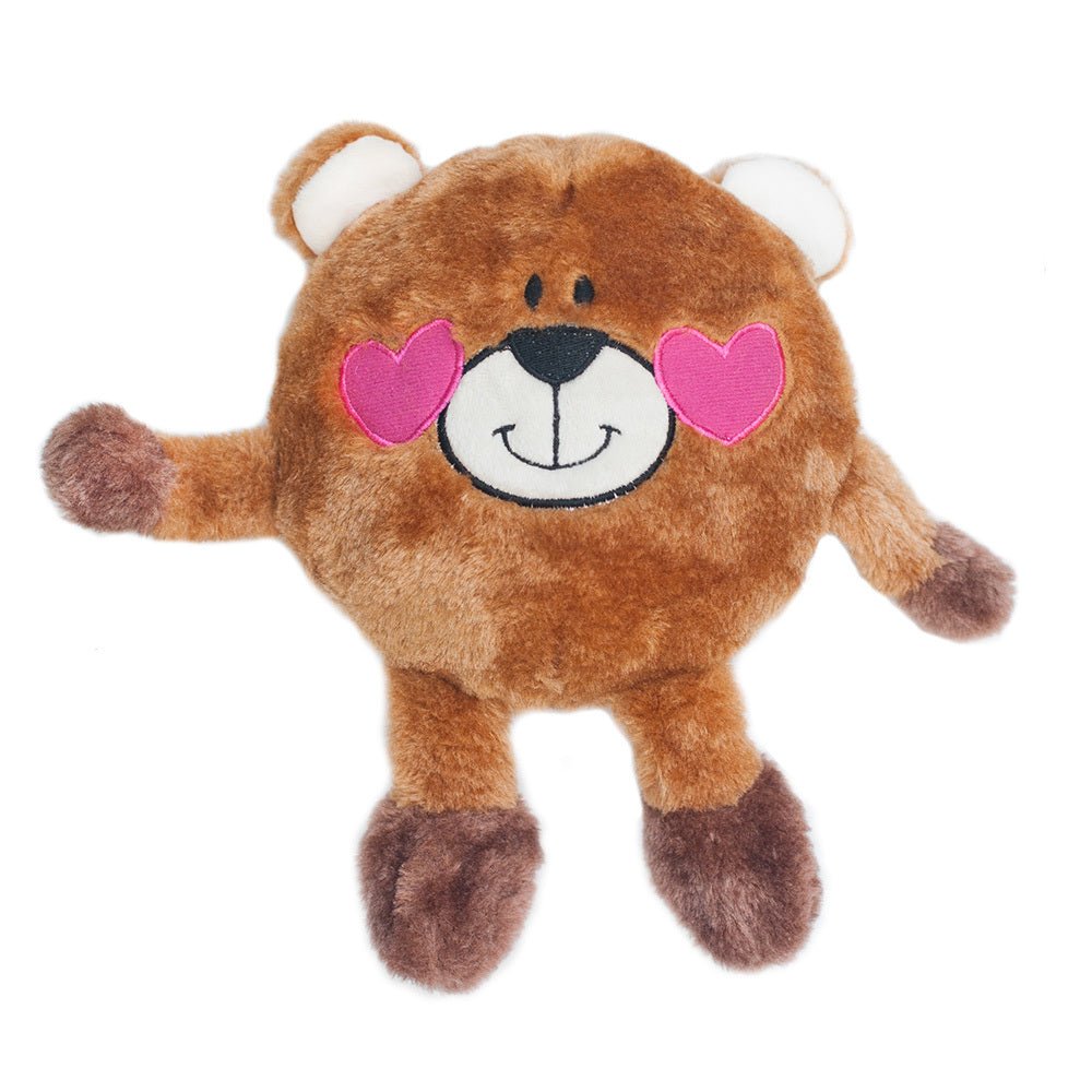 Zippy Paws Brainey Squeaker Dog Toy - Bear In Love