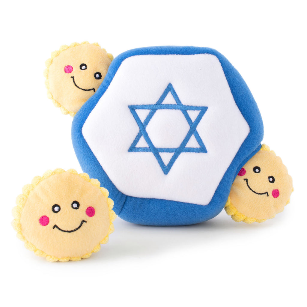 Zippy Paws Zippy Burrow Interactive Dog Toy - Hanukkah Burrow - Star of David